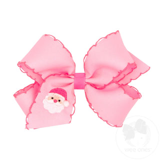 Med Pink w/ Santa & Pink Edging Bow