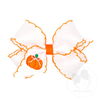 White w/ Pumpkin Med Bow