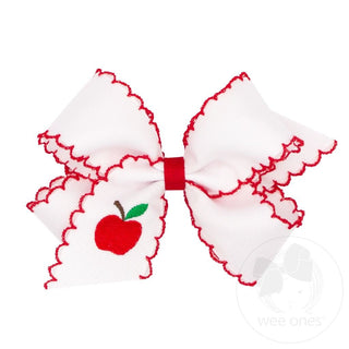White w/ Apple Med Bow - J.A. Whitney