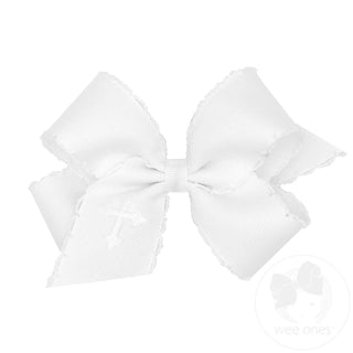 White w/ White Cross Med Bow - J.A. Whitney
