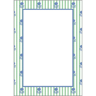 Floral Stripe 4.25 X 5.5 Notepad - J.A. Whitney