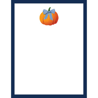 Pumpkin with gingham bow notepad by WH Hostess