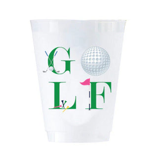 Golf icons shatterproof cups by WH Hostess