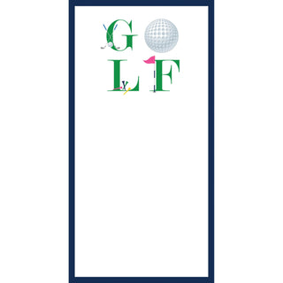 Golf Icons List 4.25 X 8.5 Notepad - J.A. Whitney