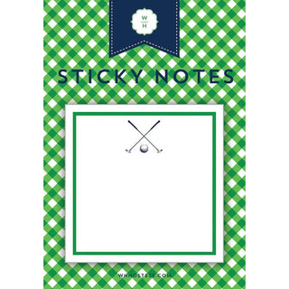 3"X3" Golf Sticky Notes - J.A. Whitney