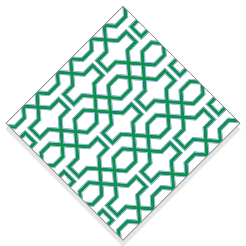 Green Trellis Cocktail Napkins