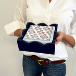 Navy Cocktail Napkin Holder