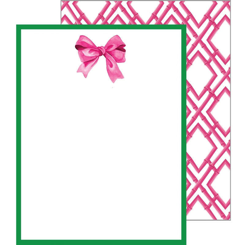 Pink Bow Flat Notecards