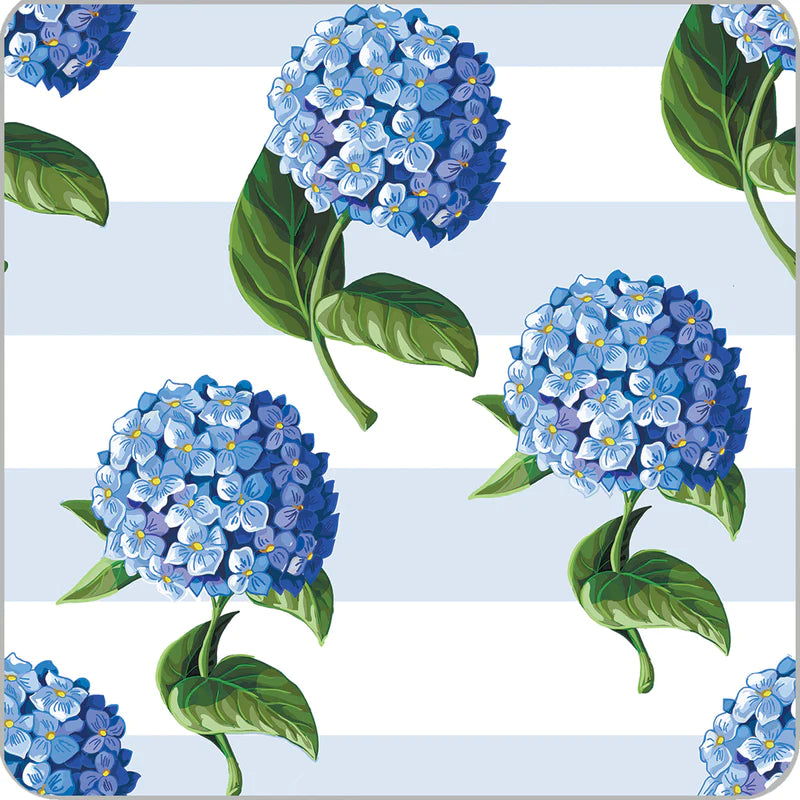 Hydrangeas Stripe Paper Coasters