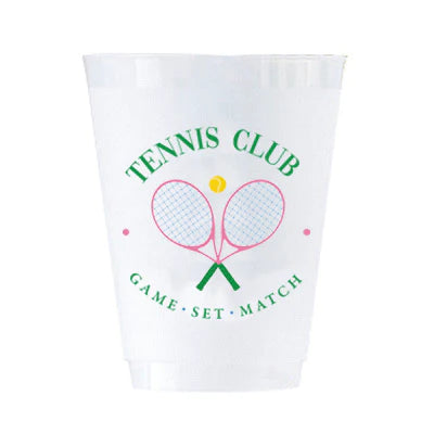 Tennis Club Shatterproof Cups