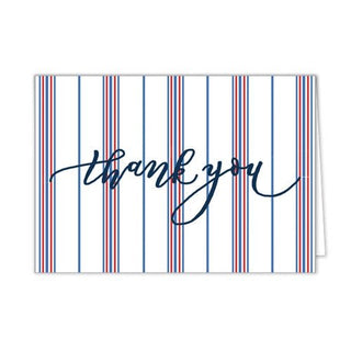 Americana Stripe Thank You Folded Notecards - J.A. Whitney