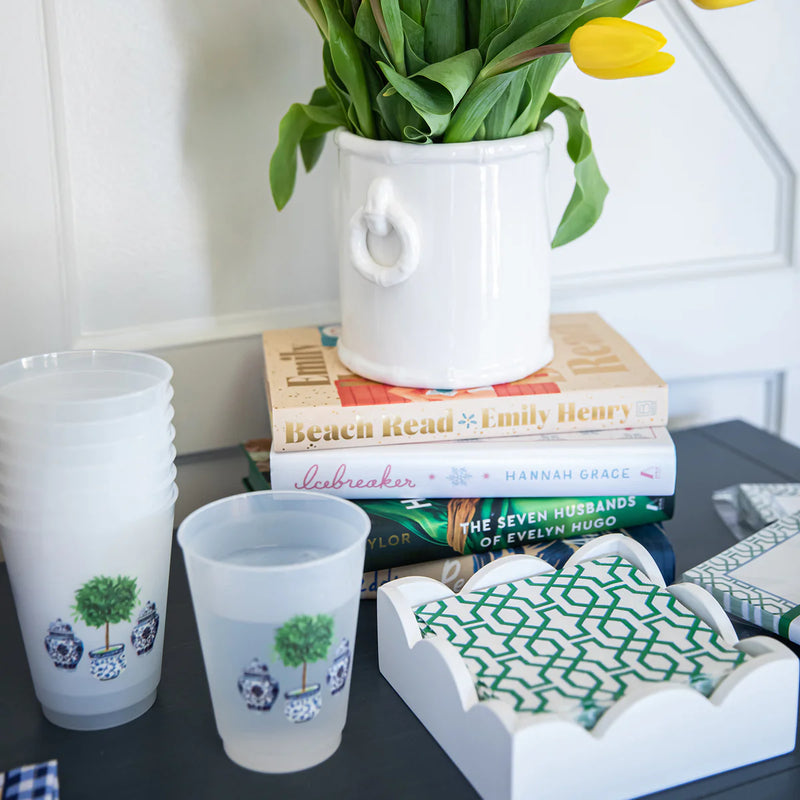 White Cocktail Napkin Holder