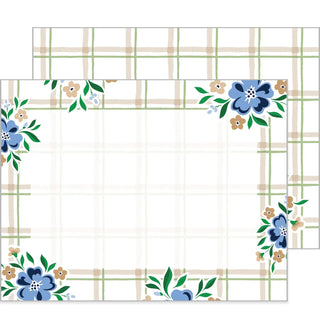 Windowpane Floral Folded Notecards - J.A. Whitney