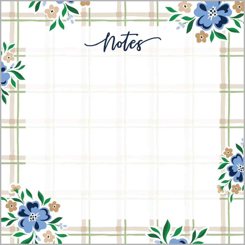 Windowpane Floral 8.5X8.5 Slab Notepad