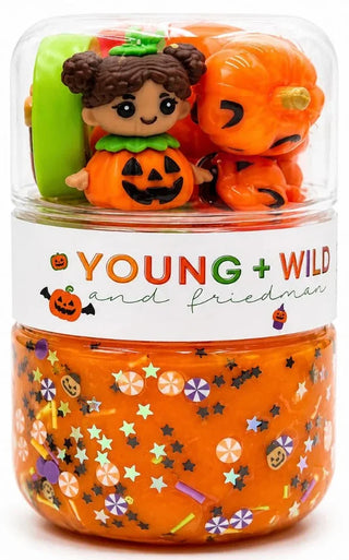 Jack-o-Lantern Grab & Go Dough Jar by Young + Wild and Friedman