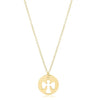 16" Necklace Gold - Guardian Angel Gold Disc
