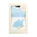 Blue Bunny Box Set: Burp Pad & Bib (Personalization Included)