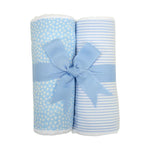 Blue Bunny Set of 2 Burps (Personalization Included)