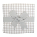 Gray Check Burp Cloth (Personalization Included)