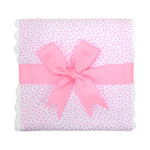 Pink Bunny Fancy Fabric Burp (Personalization Included)