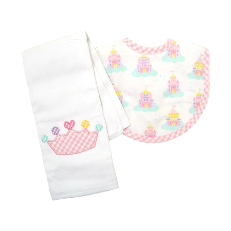 Princess Box Set: Burp Pad & Bib (Personalization Included)