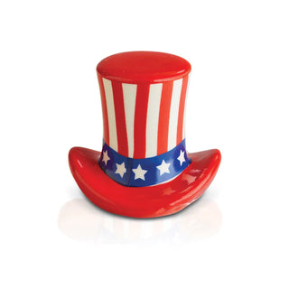 Nora Fleming Mini Home of the Free (uncle sam hat)