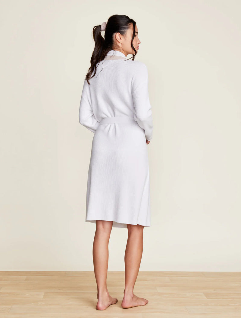Tipped Ribbed Short Robe - Sea Salt Shell - CozyChic Ultra Lite® - Barefoot Dreams