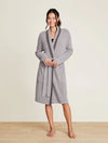 Tipped Ribbed Short Robe - Gray - CozyChic Ultra Lite® - Barefoot Dreams