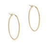 Oval 2" Textured Hoop Earring