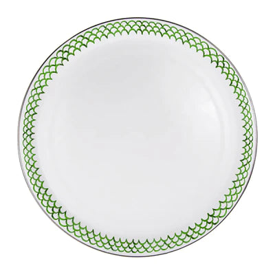 Green Scallop Large Tray