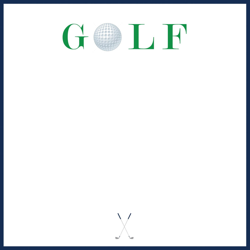 Golf 8.5" x 8.5" Slab Notepad