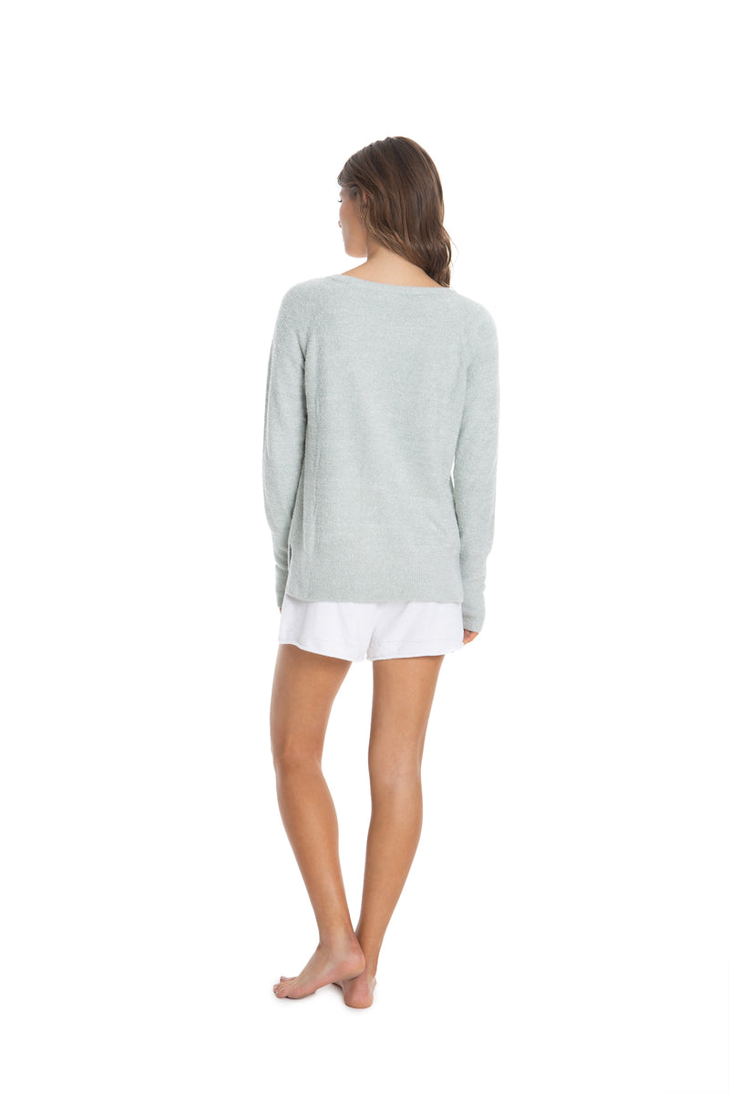 Barefoot Dreams CozyChic Ultra Lite® Pullover Hoodie-Blue Water