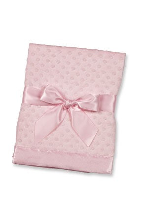 Mini Minky Blankie - Pink - Personalization Available