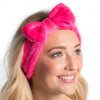 Hot Pink Plush Bow Spa Headband
