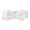 White Plush Bow Spa Headband