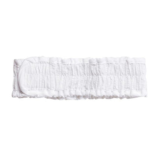 White Seersucker Spa Headband