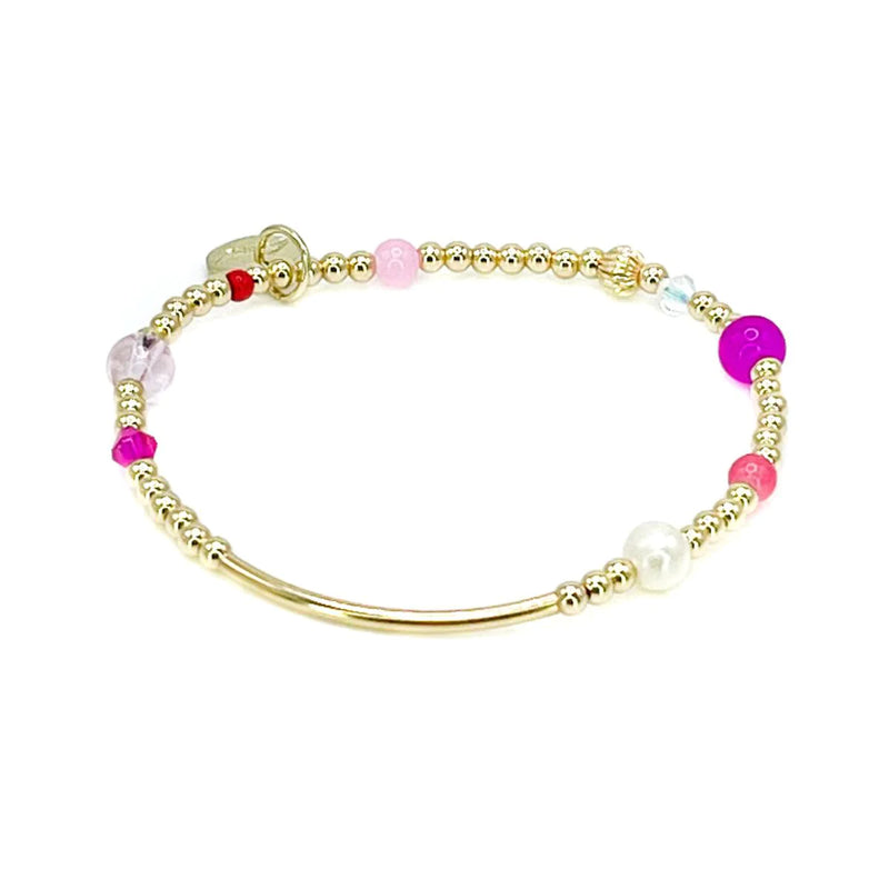 Bowood Lane Pippa Bracelet - Gold & Pink
