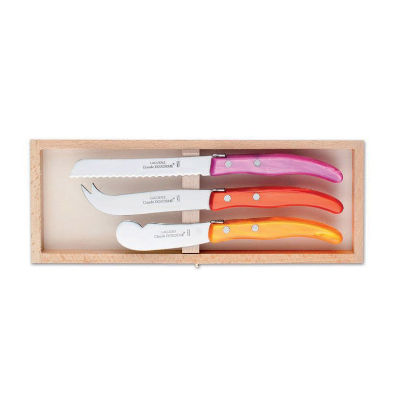 Pink/Orange Boxed Cheese Knives
