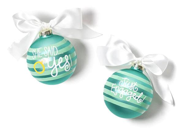 She Said Yes Ornament - Personalization Included