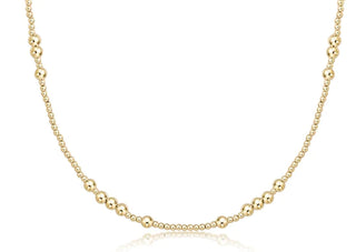 17" Choker Beaded - Hope Unwritten Gold 4mm