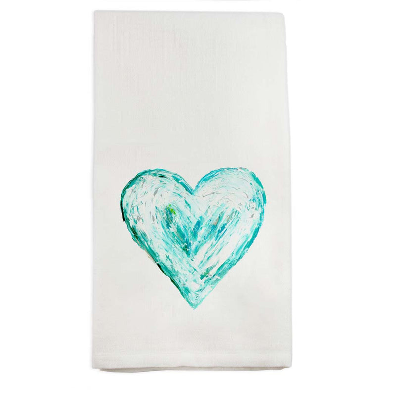 Dishtowel - White Heart