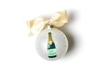 Just Engaged Champagne Pop Glass Ornament - Personalization Included
