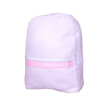 Pink Seersucker Large Backpack (Personalization Included)