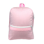 Pink Gingham Large Backpack (Personalization Included)