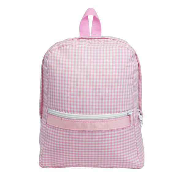 Pink Gingham Small Backpack (Personalization Included)