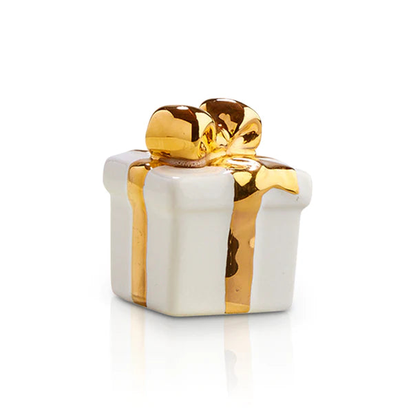 Nora Fleming Mini Golden Wishes (white present)