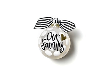 Our Family Glass Ornament - Personalization Included