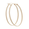 Oval 2" Smooth Hoop Earring