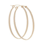 Oval 2" Smooth Hoop Earring