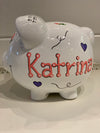 Hand-Painted Personalized Piggy Bank - Bear Ballerina *TEMPORARILY UNAVAILABLE - See description for details